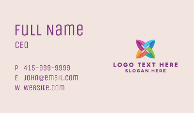 Multicolor Floral Bloom Business Card Image Preview