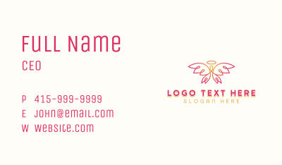 Angelic Holy Wings Business Card Image Preview