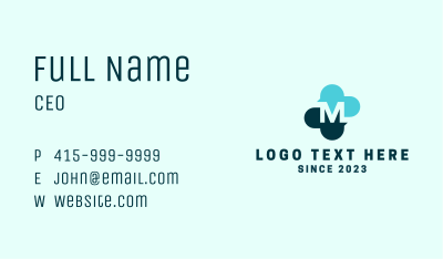 Cloud Enterprise Letter M Business Card Image Preview