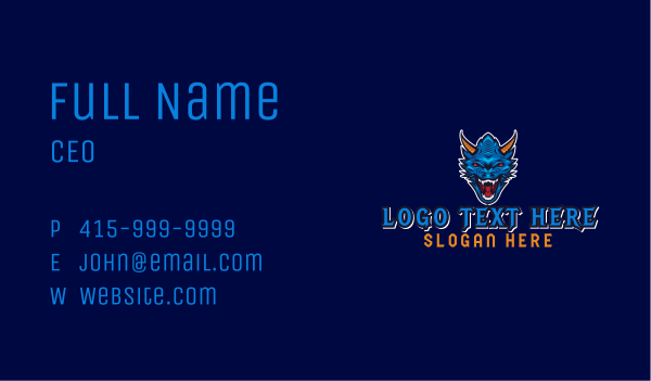 Dragon Beast Gaming Business Card Design Image Preview