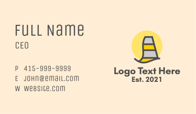 Construction Traffic Cone  Business Card Image Preview