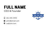 Sea Ferry Anchor Wheel Business Card Image Preview