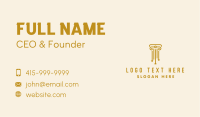 Gold Star Column Business Card Image Preview