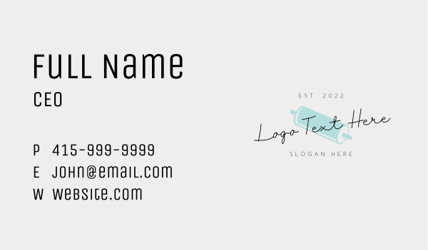 Baker Handwritten Wordmark Business Card Design Image Preview