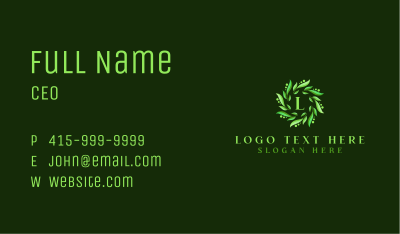 Natural Leaf Plant Business Card Image Preview