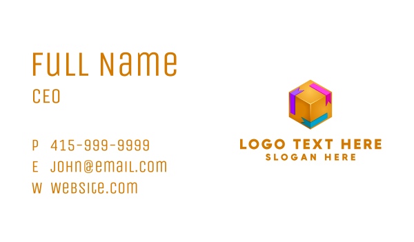 Creative Agency Cube  Business Card Design Image Preview