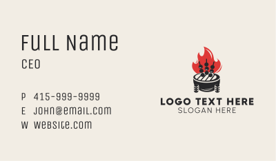 Flame Barbecue Grill  Business Card