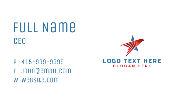 Star Eagle Bird Business Card Design Image Preview