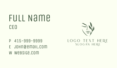 Woman Natural Skin Care Business Card