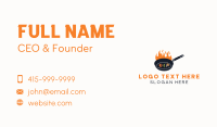 Fire Cooking Pan Business Card Design