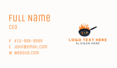 Fire Cooking Pan Business Card Image Preview