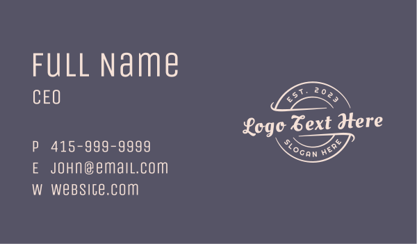 Classic Generic Emblem Business Card Design Image Preview