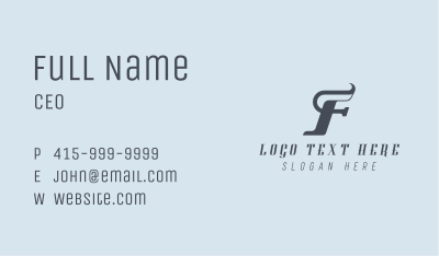 Creative Studio Letter F Business Card Image Preview