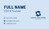 Blue Wave Letter S Business Card Image Preview
