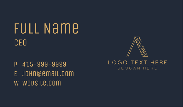 Upscale Brand Letter A Business Card Design Image Preview