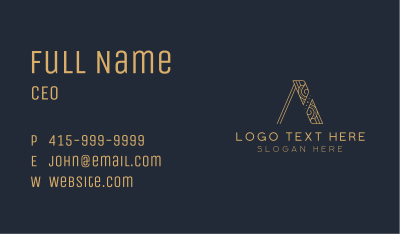 Upscale Brand Letter A Business Card Image Preview