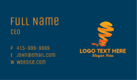 Orange Ribbon Light Bulb  Business Card Image Preview