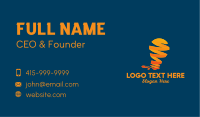 Orange Ribbon Light Bulb  Business Card Design