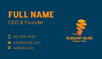 Orange Ribbon Light Bulb  Business Card Design