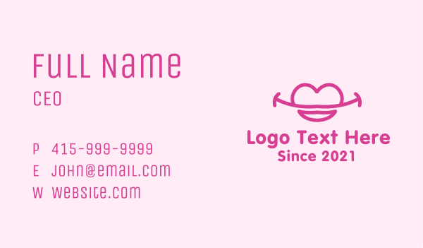 Heart Lip Smile Business Card Design Image Preview
