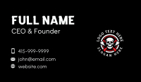 Combat Axe Skull Business Card Design