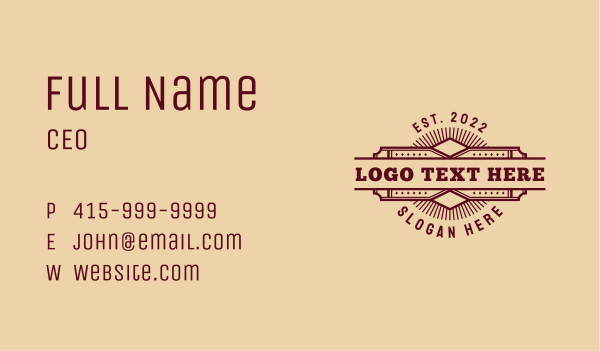 Western Pub Saloon Business Card Design Image Preview