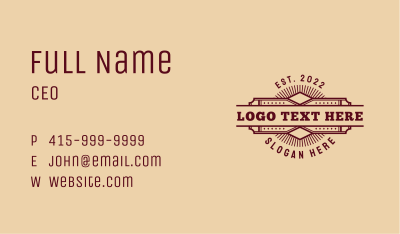 Western Pub Saloon Business Card Image Preview
