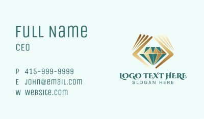Premium Diamond Hands Business Card Image Preview
