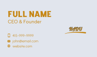 Quirky Underline Wordmark Business Card Image Preview