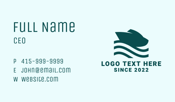 Ocean Wave Cruise Business Card Design Image Preview