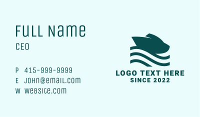 Ocean Wave Cruise Business Card Image Preview
