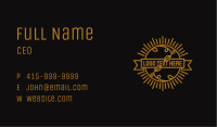 Gold Vintage Floral Badge Business Card Image Preview