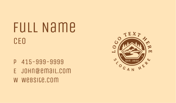 Nature Outdoor Travel Business Card Design Image Preview