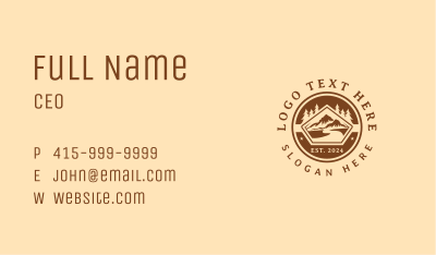 Nature Outdoor Travel Business Card Image Preview