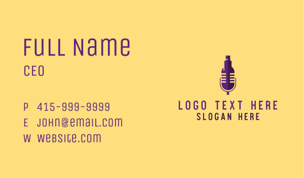 Microphone Building Skyscraper Business Card Design Image Preview