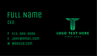 Digital Circuitry Letter T  Business Card Image Preview