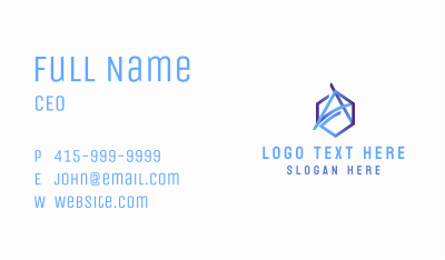 Hexagon Geometric Business Business Card Image Preview