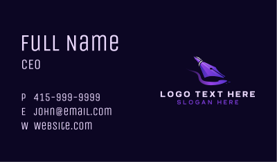 Pen Nib Quill Business Card Image Preview
