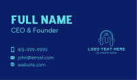 Head Outline Headphones Business Card Image Preview