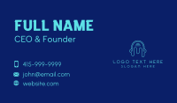 Head Outline Headphones Business Card Preview