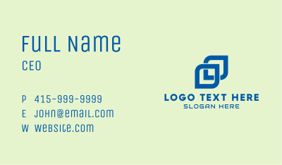 Double Digital Shape Business Card Image Preview