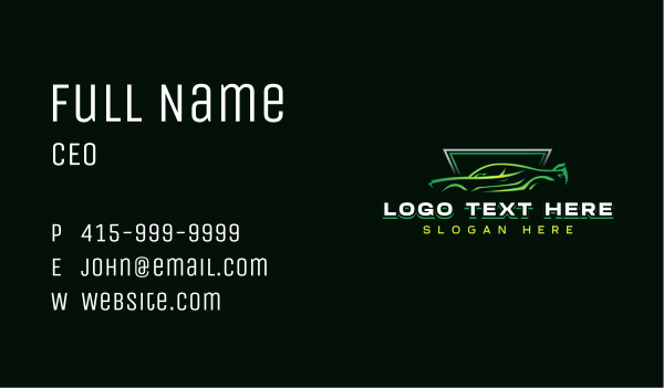Luxury Car Mechanic Business Card Design Image Preview