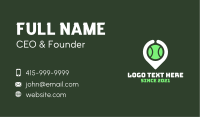 Tennis Ball Location Pin  Business Card Image Preview