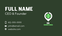 Tennis Ball Location Pin  Business Card Image Preview