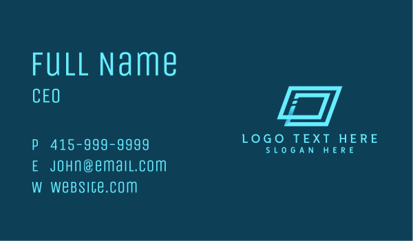 Tech Loop Startup Business Card Design Image Preview
