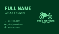 Green Eco Motorcycle Delivery Business Card Image Preview