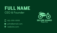 Green Eco Motorcycle Delivery Business Card Design