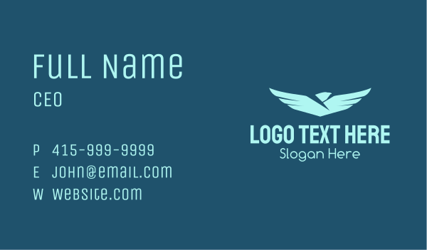 Aviation Eagle Wings Business Card Design Image Preview