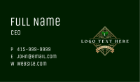 Natural Gardening Wreath Business Card Image Preview