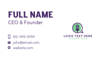 Chat Mic Podcaster  Business Card Image Preview